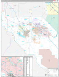 Boise City Metro Area Wall Map Premium Style 2024